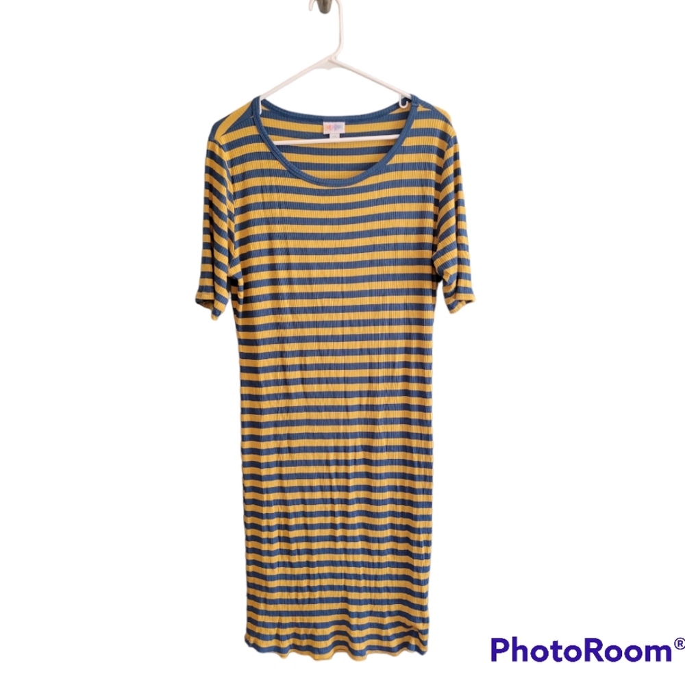 LuLaRoe Striped Julia Dress 2XL